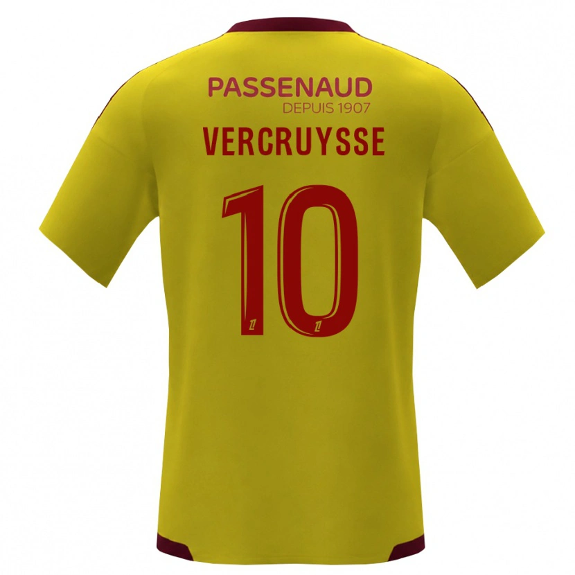 Danxen Hombre Camiseta Jean Vercruysse #10 Amarillo Rojo Verde 2ª Equipación 2026/27 La Camisa