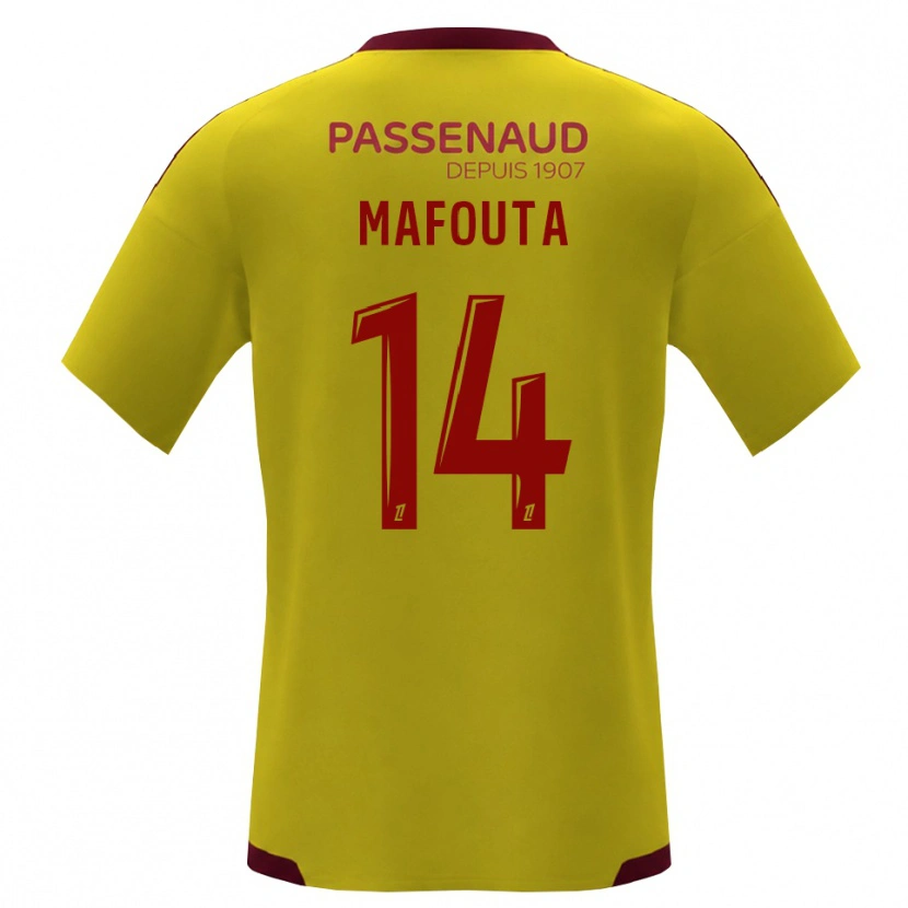 Danxen Hombre Camiseta Louis Mafouta #14 Amarillo Rojo Verde 2ª Equipación 2026/27 La Camisa