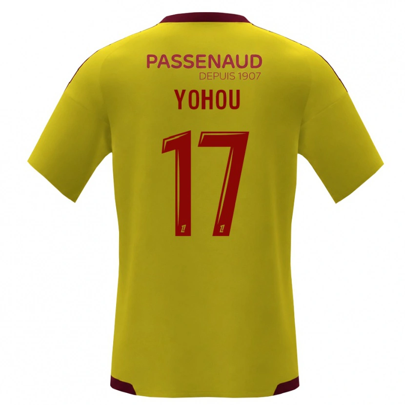 Danxen Hombre Camiseta Samuel Yohou #17 Amarillo Rojo Verde 2ª Equipación 2026/27 La Camisa