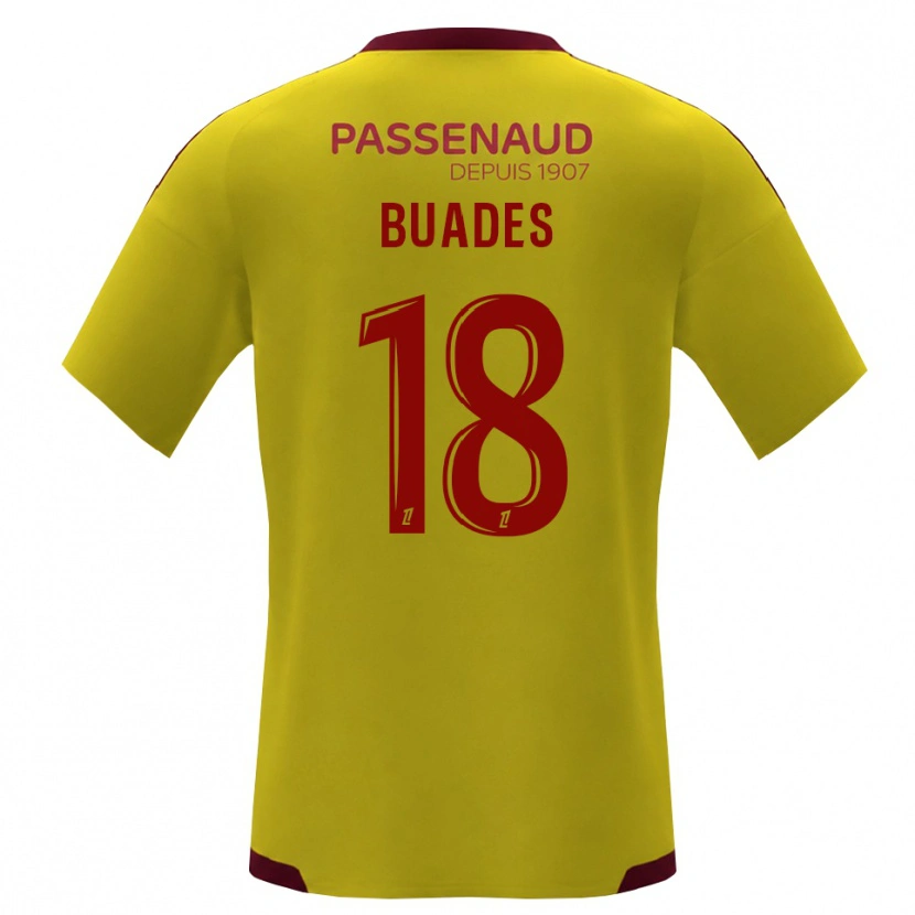 Danxen Hombre Camiseta Lucas Buades #18 Amarillo Rojo Verde 2ª Equipación 2026/27 La Camisa