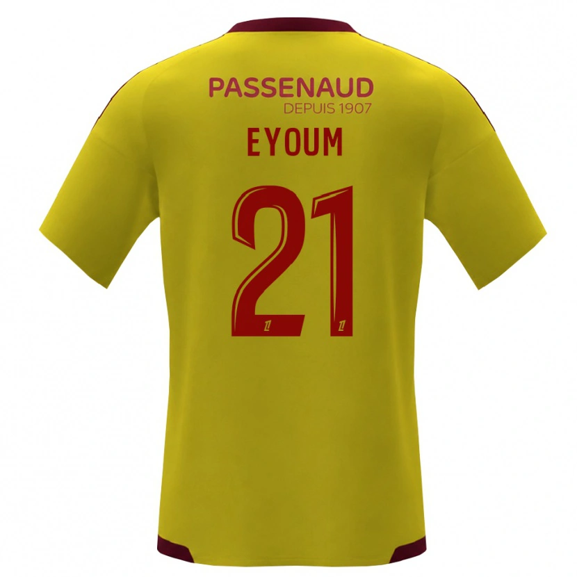 Danxen Hombre Camiseta Théo Eyoum #21 Amarillo Rojo Verde 2ª Equipación 2026/27 La Camisa