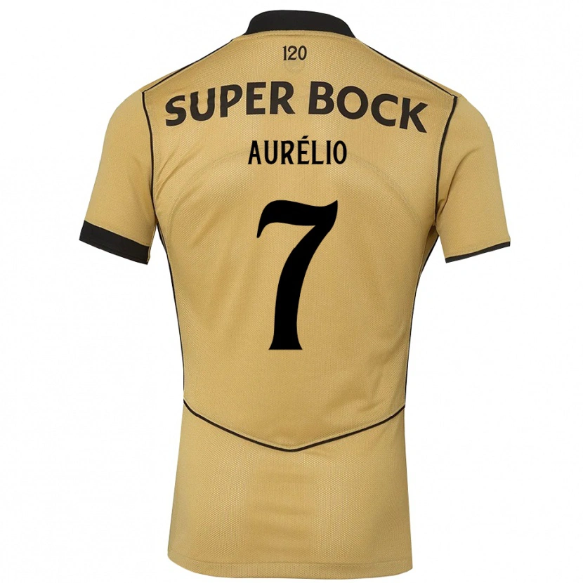 Danxen Hombre Camiseta Délcio Aurélio #7 Goldenrod Negro 2ª Equipación 2026/27 La Camisa