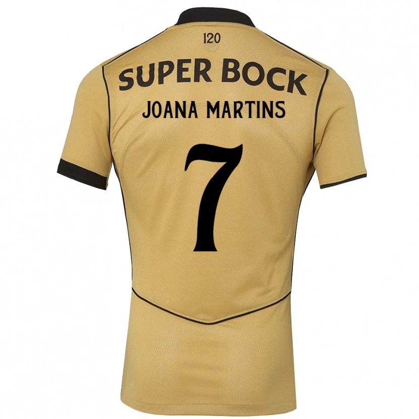 Danxen Hombre Camiseta Joana David Carromeu Martins #7 Goldenrod Negro 2ª Equipación 2026/27 La Camisa