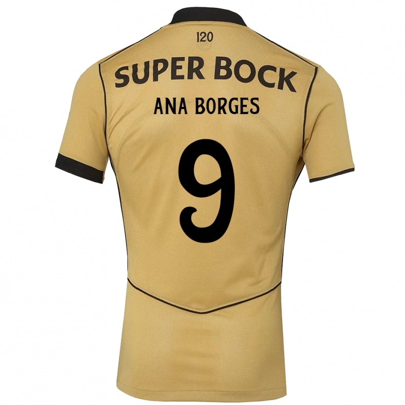 Danxen Hombre Camiseta Ana Catarina Marques Borges #9 Goldenrod Negro 2ª Equipación 2026/27 La Camisa