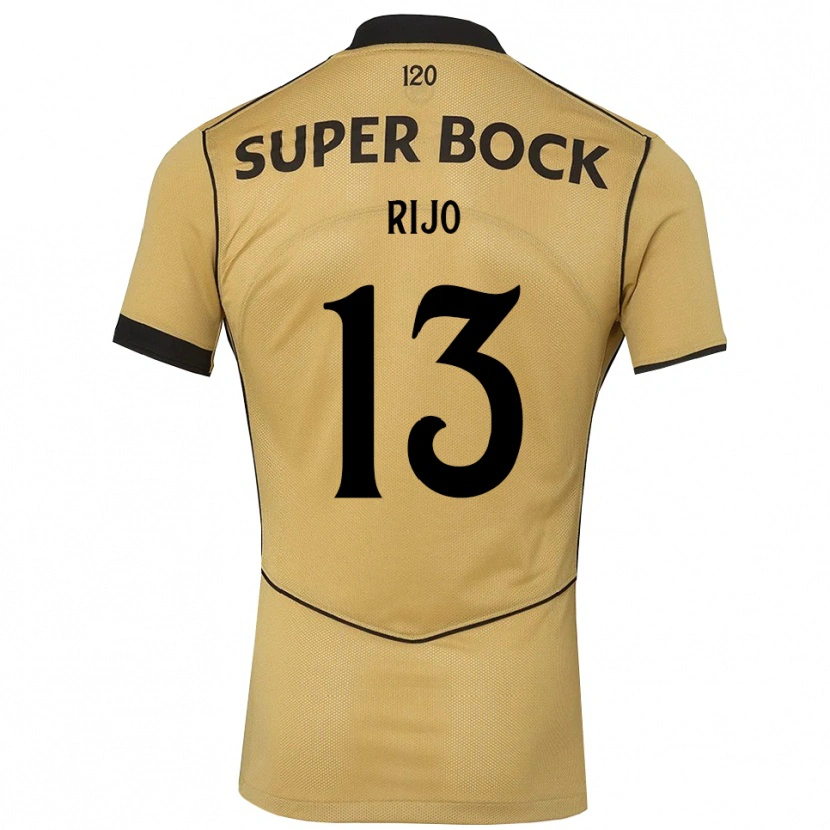Danxen Hombre Camiseta João Rijo #13 Goldenrod Negro 2ª Equipación 2026/27 La Camisa