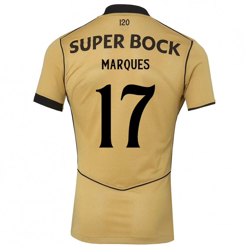 Danxen Hombre Camiseta Afonso Marques #17 Goldenrod Negro 2ª Equipación 2026/27 La Camisa