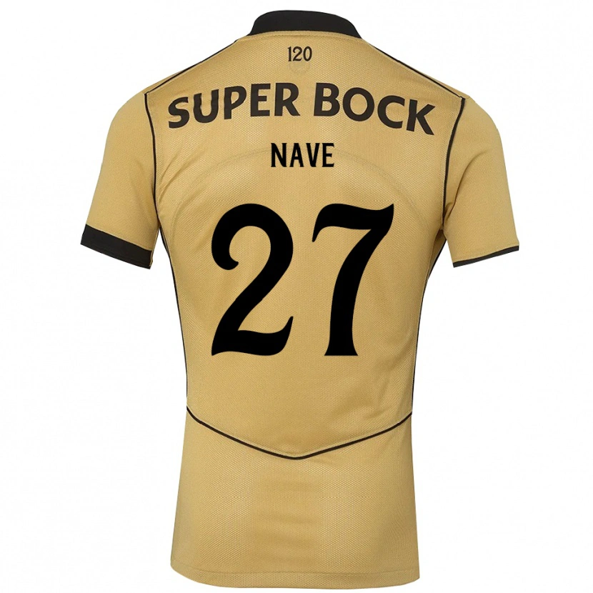 Danxen Hombre Camiseta Matilde Nave #27 Goldenrod Negro 2ª Equipación 2026/27 La Camisa