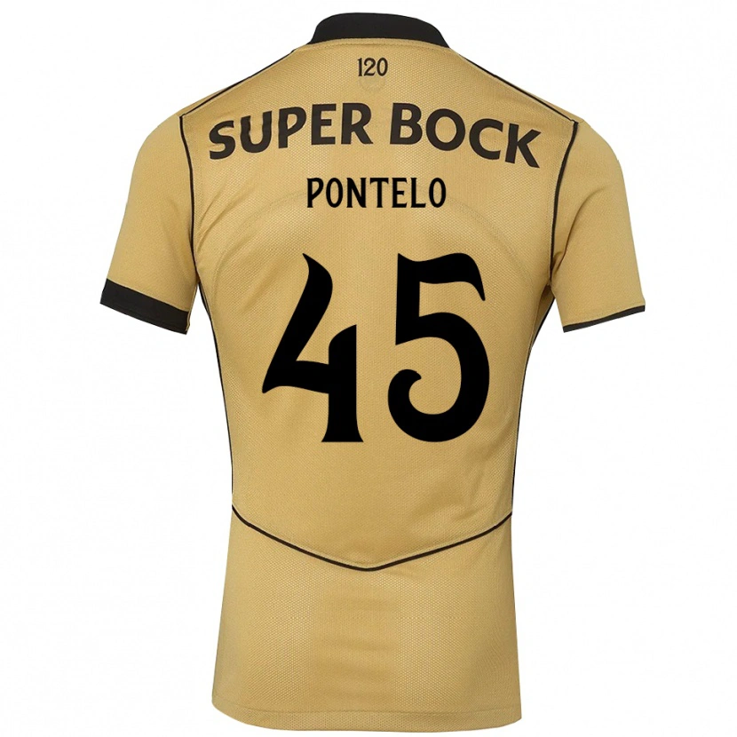 Danxen Hombre Camiseta Rafael Pontelo #45 Goldenrod Negro 2ª Equipación 2026/27 La Camisa