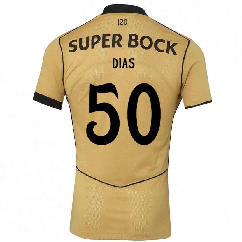 Danxen Hombre Camiseta Rodrigo Dias #50 Goldenrod Negro 2ª Equipación 2026/27 La Camisa
