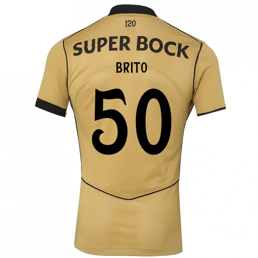 Danxen Hombre Camiseta Alexandre Brito #50 Goldenrod Negro 2ª Equipación 2026/27 La Camisa