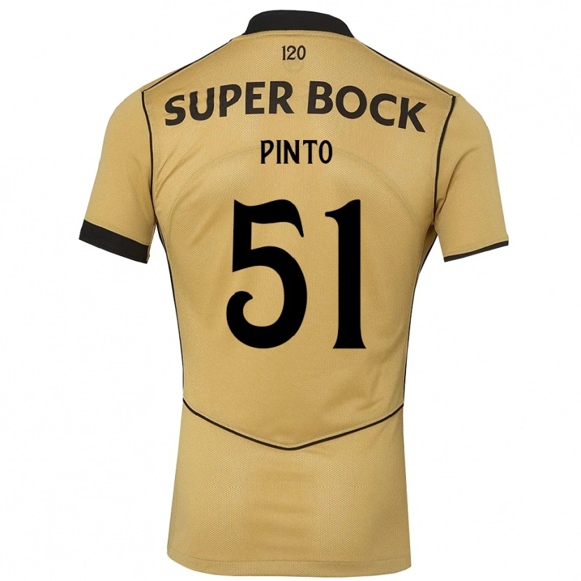 Danxen Hombre Camiseta Diogo Pinto #51 Goldenrod Negro 2ª Equipación 2026/27 La Camisa