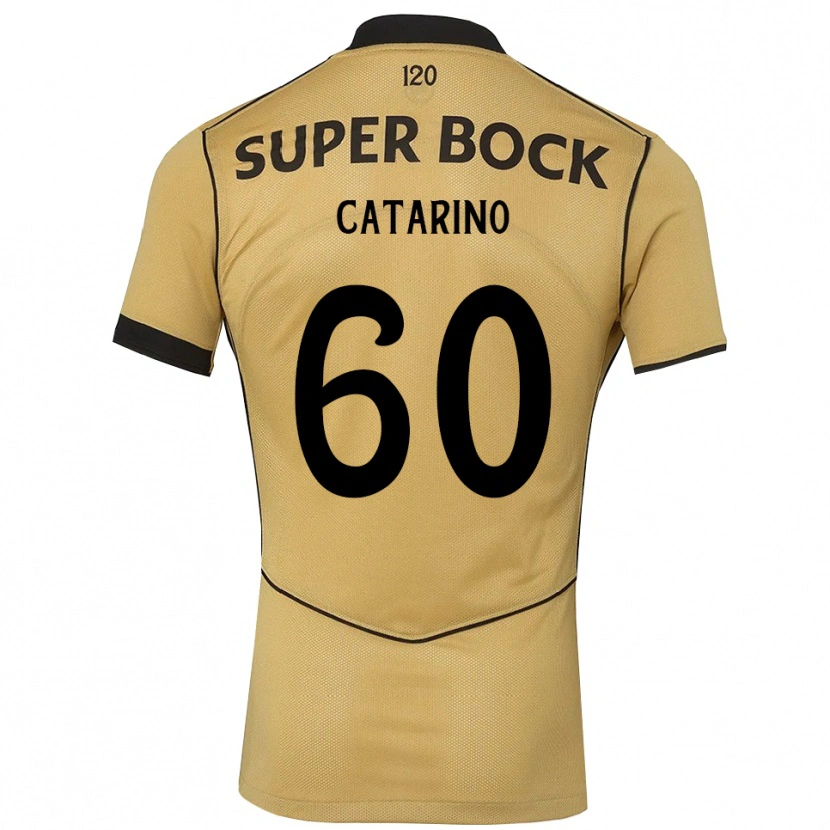 Danxen Hombre Camiseta Catarino César Simões Pascoal #60 Goldenrod Negro 2ª Equipación 2026/27 La Camisa
