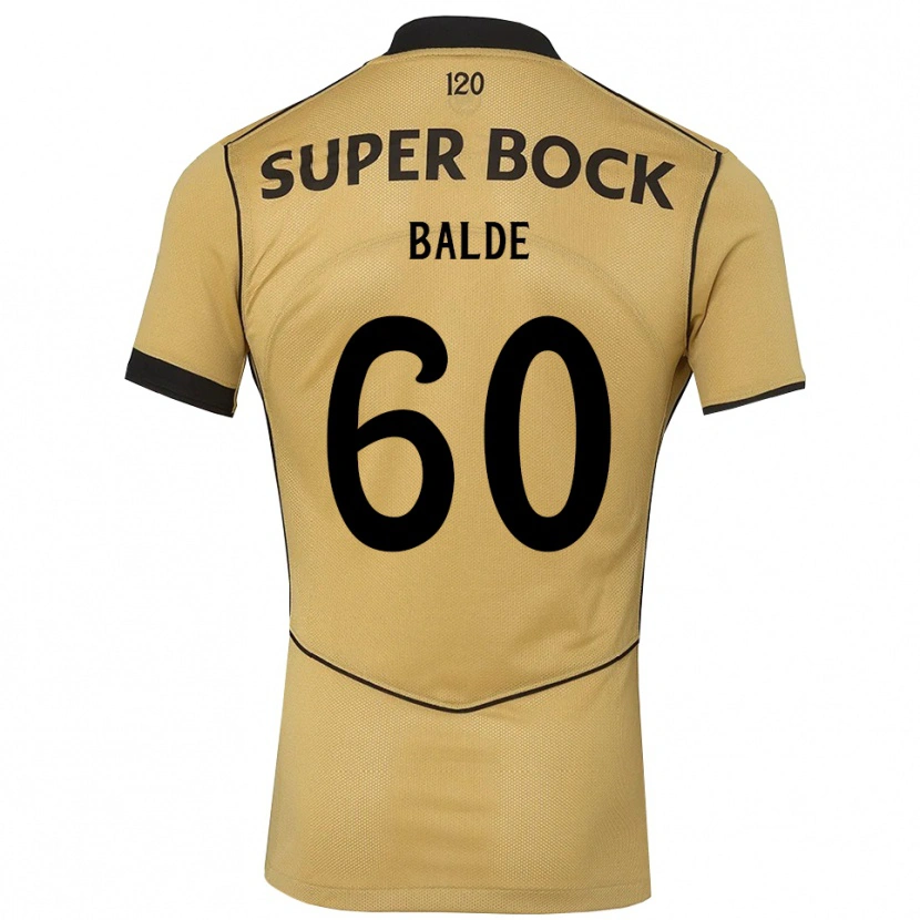 Danxen Hombre Camiseta Amadu Baldé #60 Goldenrod Negro 2ª Equipación 2026/27 La Camisa