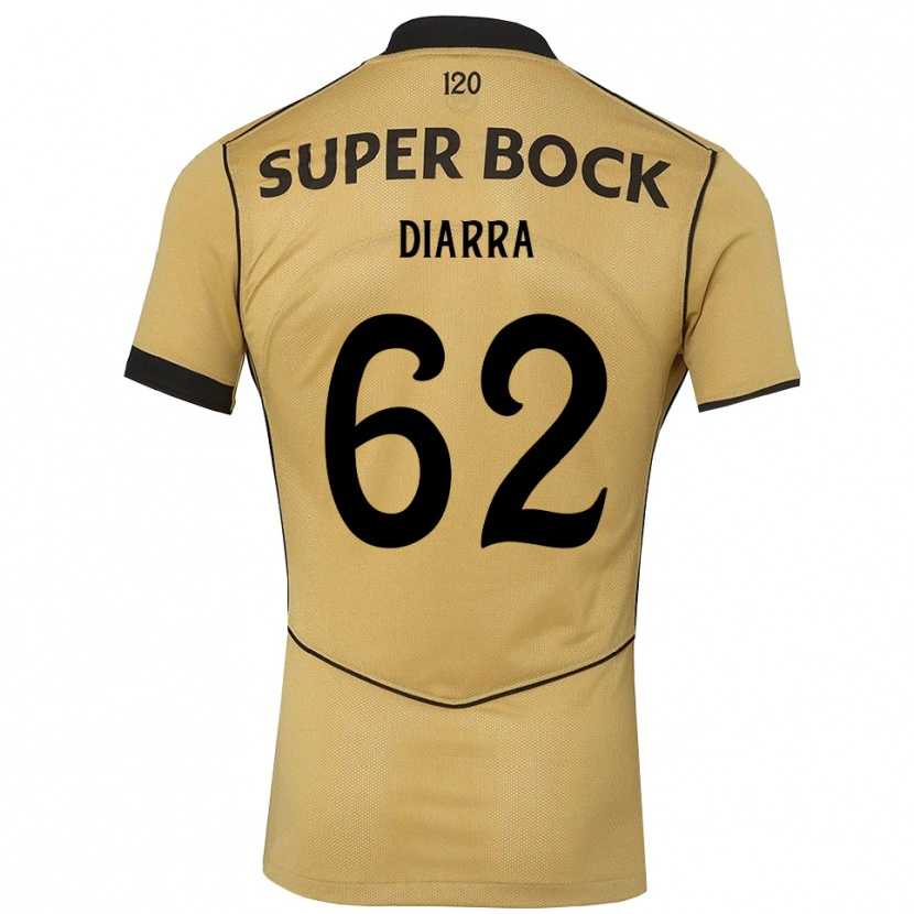 Danxen Hombre Camiseta Ibrahim Diarra #62 Goldenrod Negro 2ª Equipación 2026/27 La Camisa