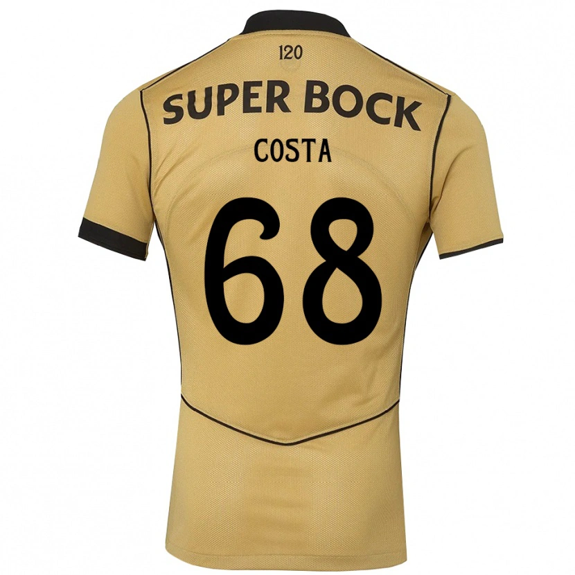 Danxen Hombre Camiseta Daniel Costa #68 Goldenrod Negro 2ª Equipación 2026/27 La Camisa