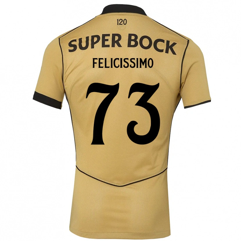Danxen Hombre Camiseta Eduardo Felicíssimo #73 Goldenrod Negro 2ª Equipación 2026/27 La Camisa