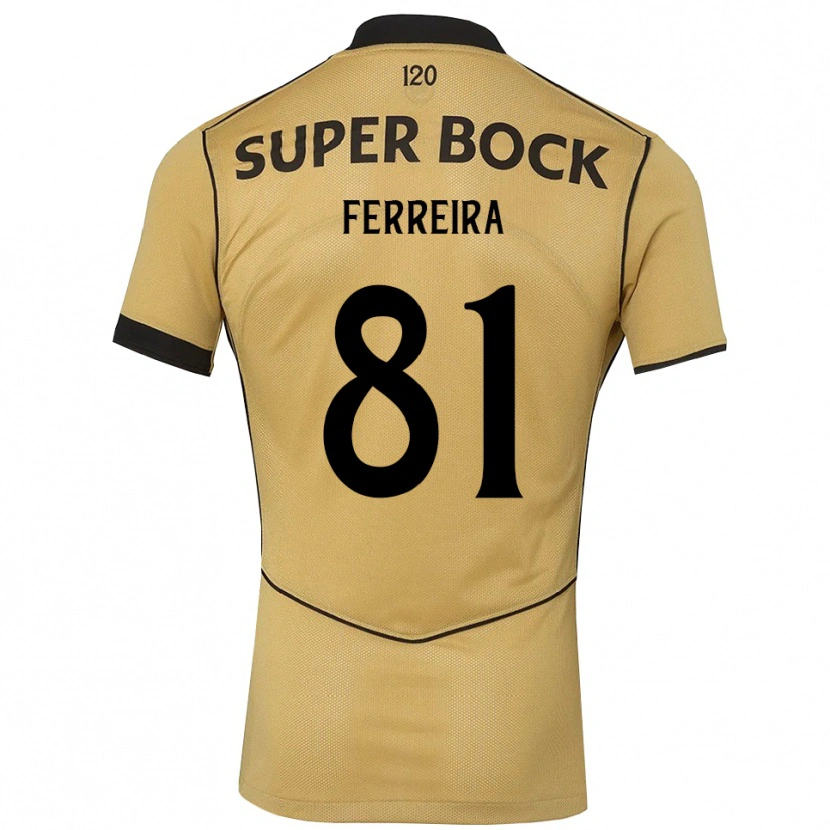 Danxen Hombre Camiseta Sandro Ferreira #81 Goldenrod Negro 2ª Equipación 2026/27 La Camisa
