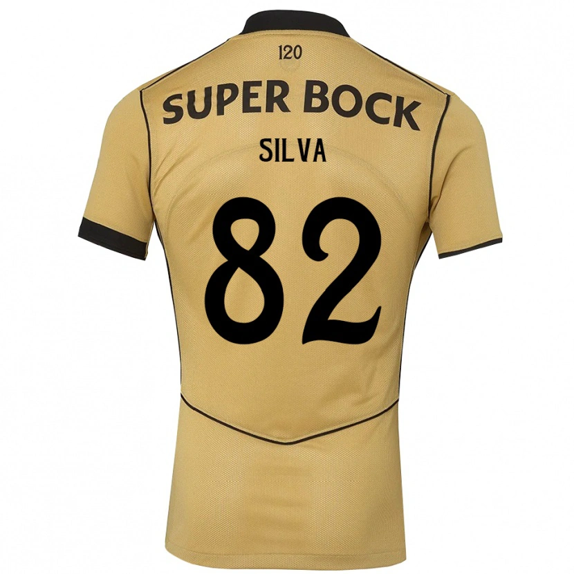 Danxen Hombre Camiseta Gabriel Silva #82 Goldenrod Negro 2ª Equipación 2026/27 La Camisa
