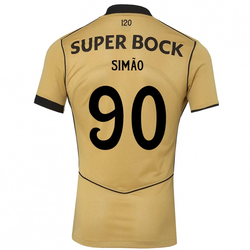 Danxen Hombre Camiseta Paulo Simão #90 Goldenrod Negro 2ª Equipación 2026/27 La Camisa