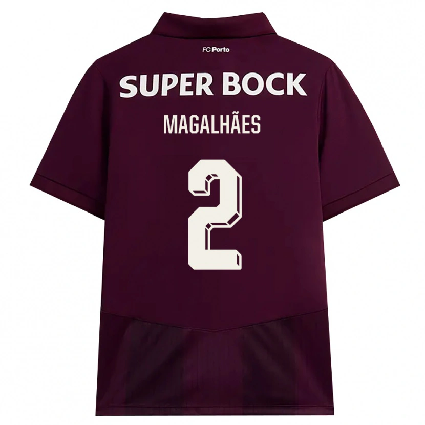 Danxen Hombre Camiseta Rafael Magalhães #2 Blanco Borgoña Blanco 2ª Equipación 2026/27 La Camisa