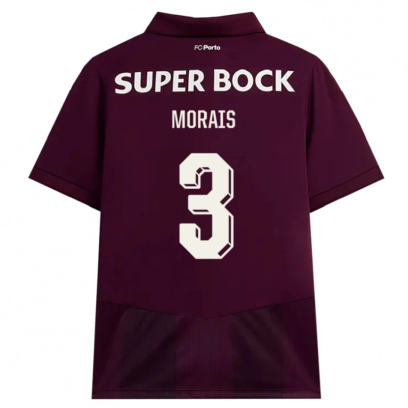 Danxen Hombre Camiseta Rodrigo Morais #3 Blanco Borgoña Blanco 2ª Equipación 2026/27 La Camisa