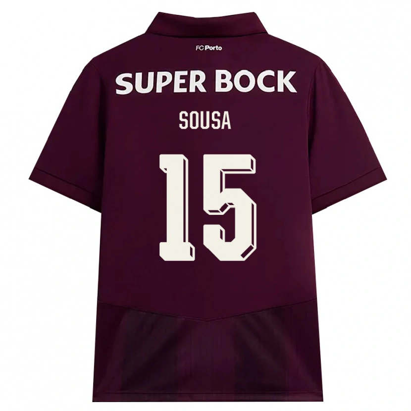 Danxen Hombre Camiseta Vasco Sousa #15 Blanco Borgoña Blanco 2ª Equipación 2026/27 La Camisa
