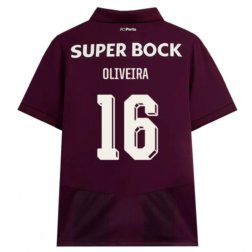 Danxen Hombre Camiseta Gonçalo Oliveira #16 Blanco Borgoña Blanco 2ª Equipación 2026/27 La Camisa