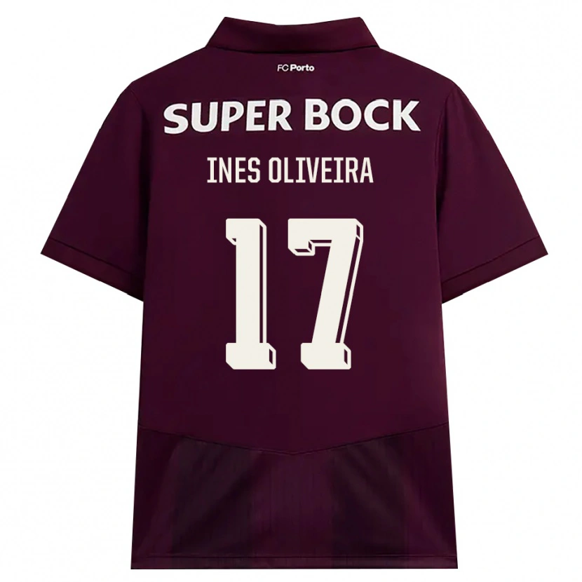 Danxen Hombre Camiseta Inês Oliveira #17 Blanco Borgoña Blanco 2ª Equipación 2026/27 La Camisa