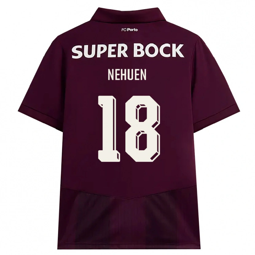 Danxen Hombre Camiseta Nehuén Pérez #18 Blanco Borgoña Blanco 2ª Equipación 2026/27 La Camisa