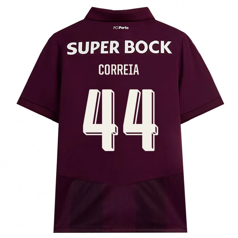 Danxen Hombre Camiseta Romain Correia #44 Blanco Borgoña Blanco 2ª Equipación 2026/27 La Camisa