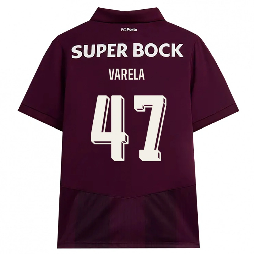 Danxen Hombre Camiseta Cardoso Varela #47 Blanco Borgoña Blanco 2ª Equipación 2026/27 La Camisa