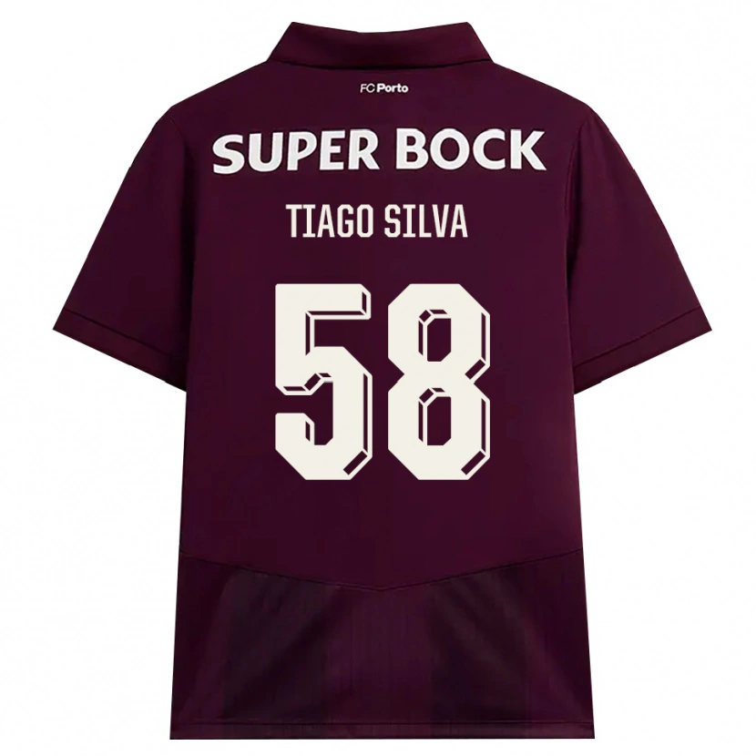 Danxen Hombre Camiseta Tiago Silva #58 Blanco Borgoña Blanco 2ª Equipación 2026/27 La Camisa