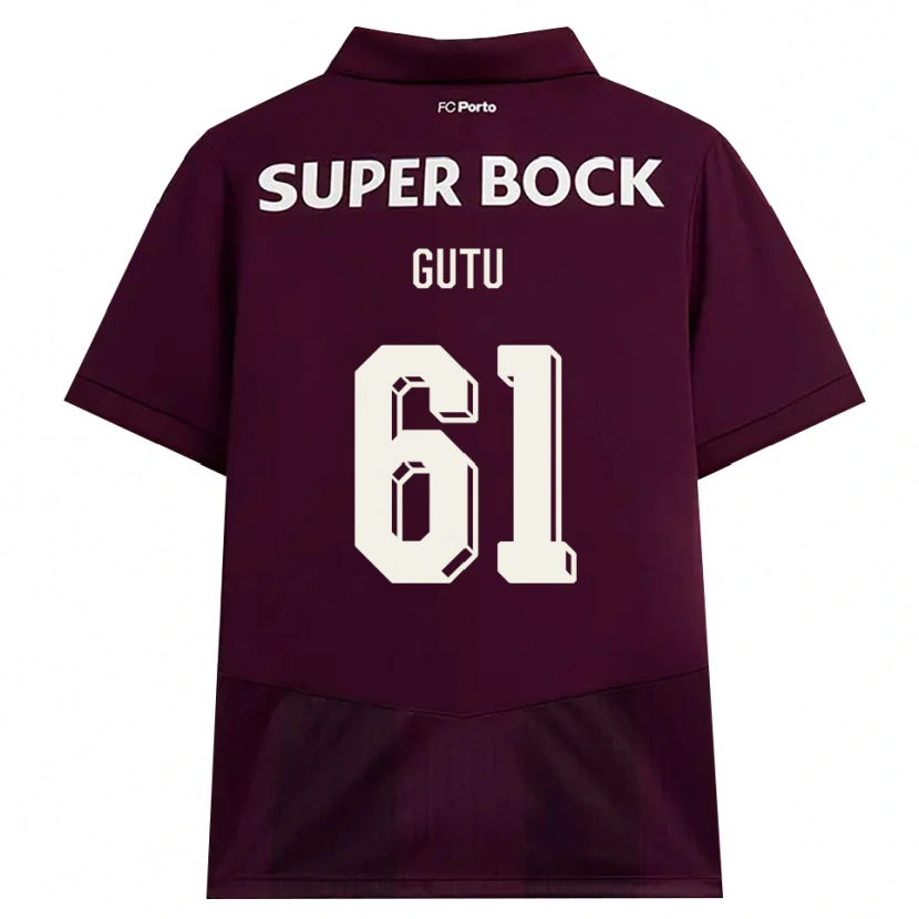Danxen Hombre Camiseta Denis Gutu #61 Blanco Borgoña Blanco 2ª Equipación 2026/27 La Camisa