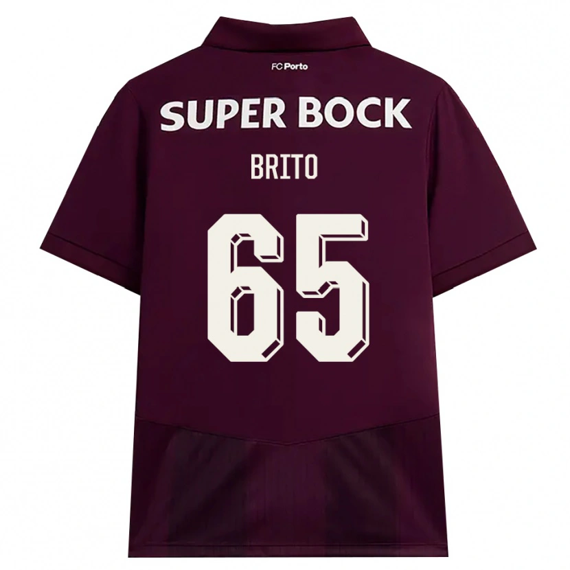 Danxen Hombre Camiseta João Brito #65 Blanco Borgoña Blanco 2ª Equipación 2026/27 La Camisa