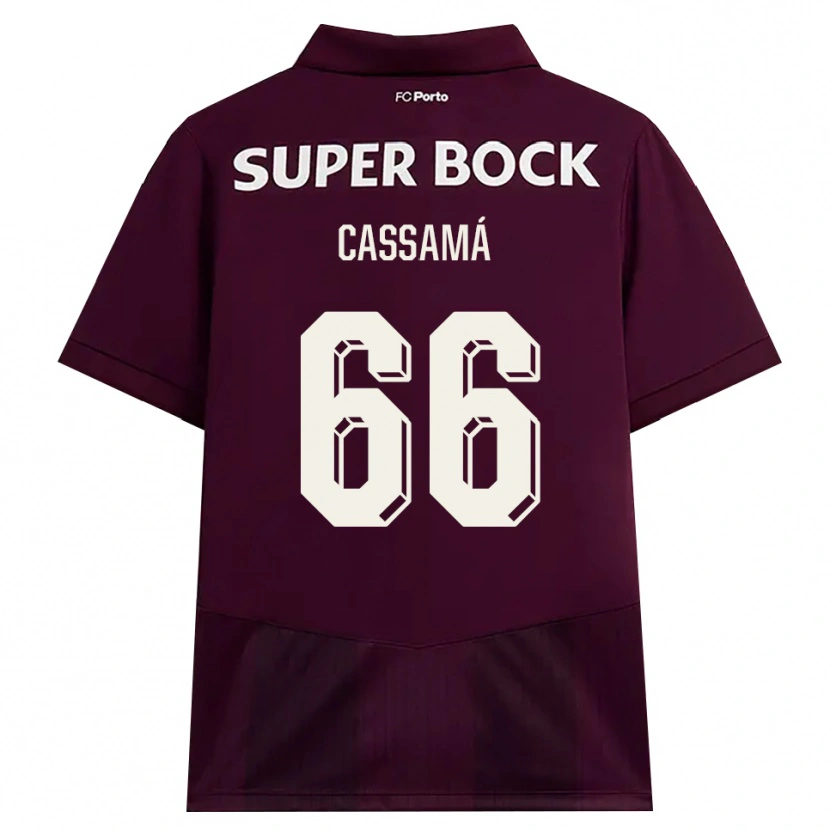 Danxen Hombre Camiseta Adramane Cassamá #66 Blanco Borgoña Blanco 2ª Equipación 2026/27 La Camisa