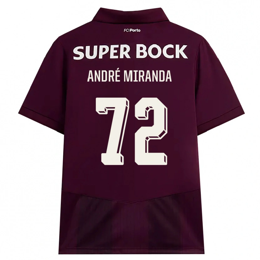 Danxen Hombre Camiseta André Miranda #72 Blanco Borgoña Blanco 2ª Equipación 2026/27 La Camisa