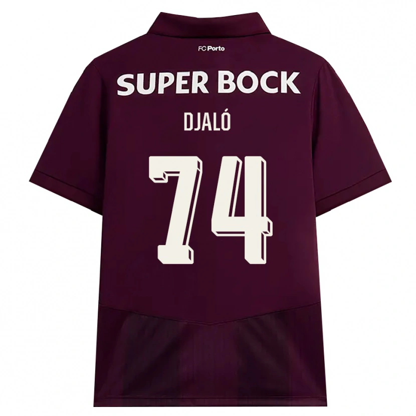 Danxen Hombre Camiseta Ussumane Djaló #74 Blanco Borgoña Blanco 2ª Equipación 2026/27 La Camisa