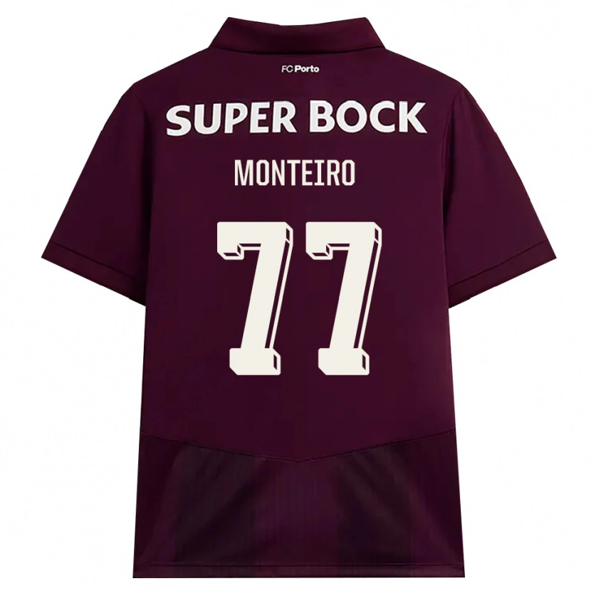 Danxen Hombre Camiseta Rui Monteiro #77 Blanco Borgoña Blanco 2ª Equipación 2026/27 La Camisa