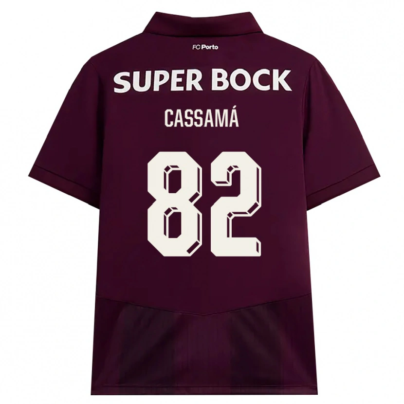 Danxen Hombre Camiseta Abdu Cassamá #82 Blanco Borgoña Blanco 2ª Equipación 2026/27 La Camisa