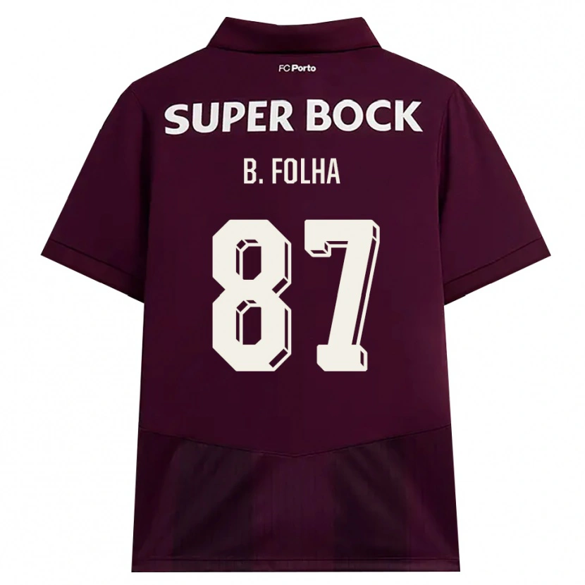 Danxen Hombre Camiseta Bernardo Folha #87 Blanco Borgoña Blanco 2ª Equipación 2026/27 La Camisa
