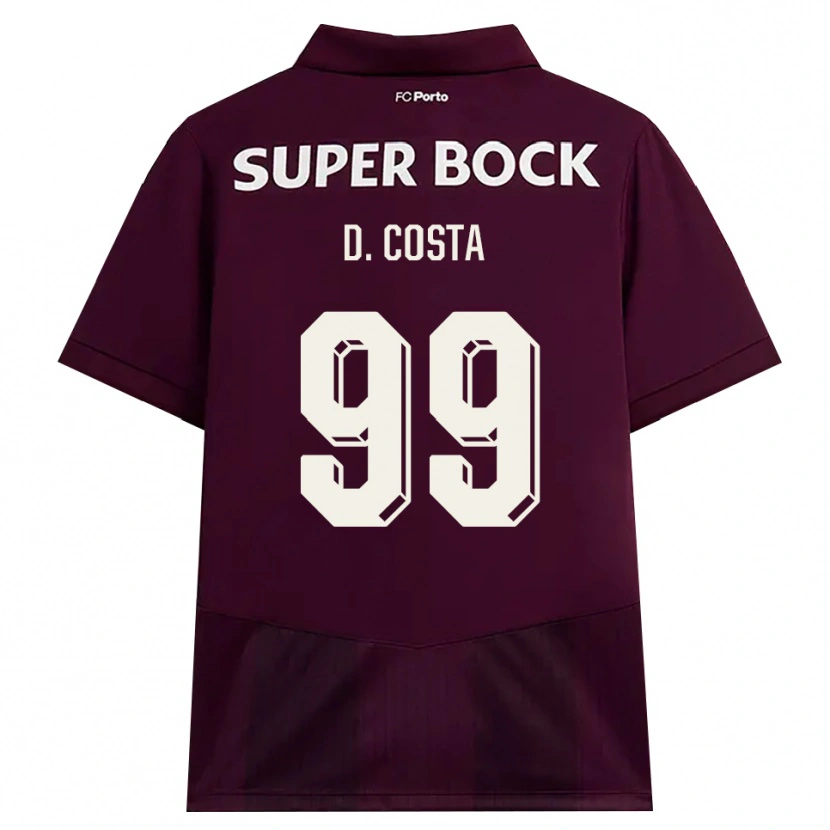 Danxen Hombre Camiseta Diogo Costa #99 Blanco Borgoña Blanco 2ª Equipación 2026/27 La Camisa