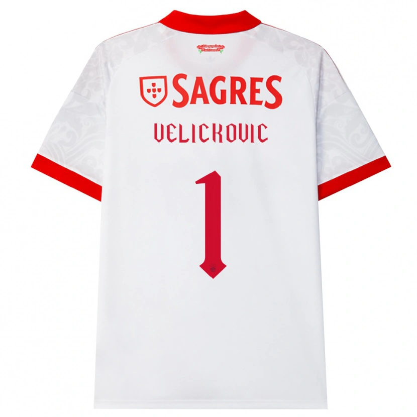 Danxen Hombre Camiseta Luka Velickovic #1 Blanco Rojo Amarillo 2ª Equipación 2026/27 La Camisa