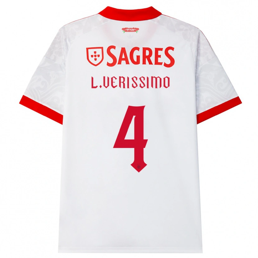 Danxen Hombre Camiseta Lucas Verissimo #4 Blanco Rojo Amarillo 2ª Equipación 2026/27 La Camisa