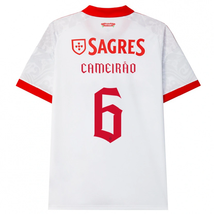 Danxen Hombre Camiseta Beatriz Cameirão #6 Blanco Rojo Amarillo 2ª Equipación 2026/27 La Camisa