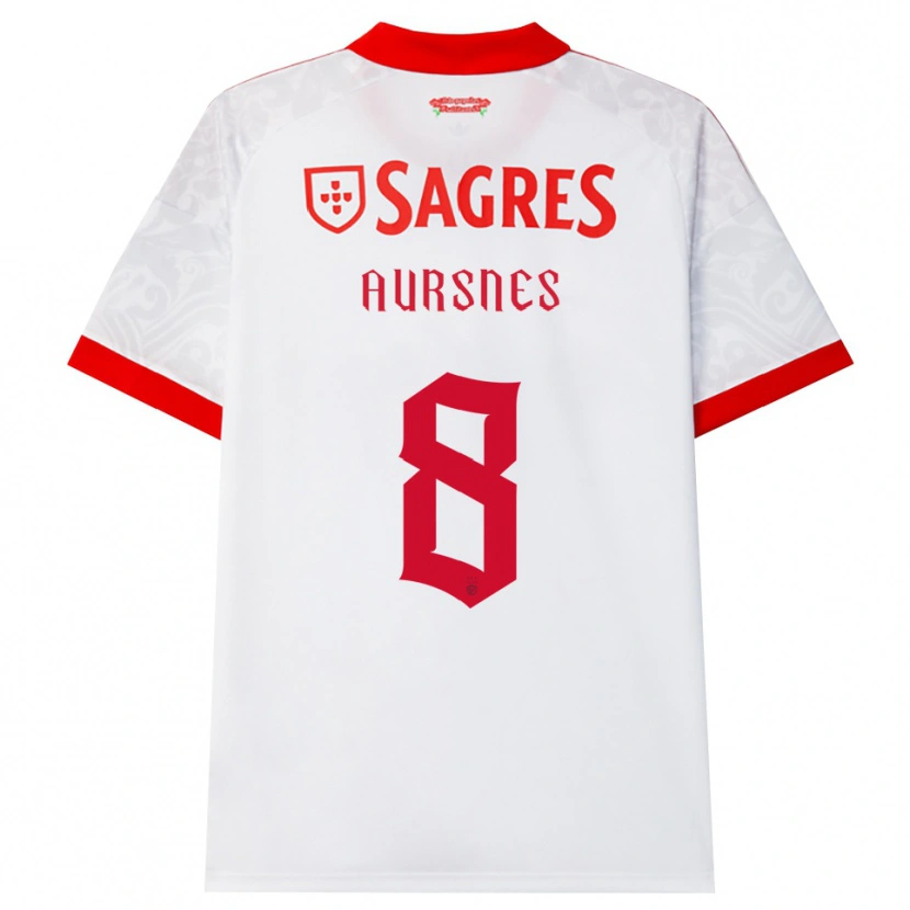 Danxen Hombre Camiseta Fredrik Aursnes #8 Blanco Rojo Amarillo 2ª Equipación 2026/27 La Camisa