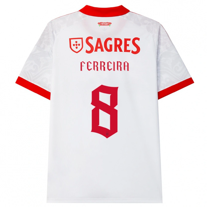 Danxen Hombre Camiseta Isaac Ferreira #8 Blanco Rojo Amarillo 2ª Equipación 2026/27 La Camisa