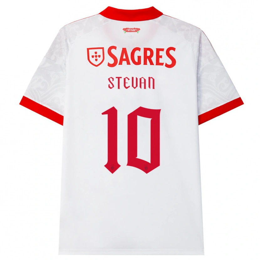 Danxen Hombre Camiseta Stevan Pedro Dores Manuel #10 Blanco Rojo Amarillo 2ª Equipación 2026/27 La Camisa