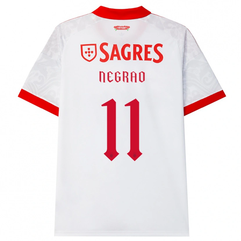 Danxen Hombre Camiseta Maria Negrao #11 Blanco Rojo Amarillo 2ª Equipación 2026/27 La Camisa