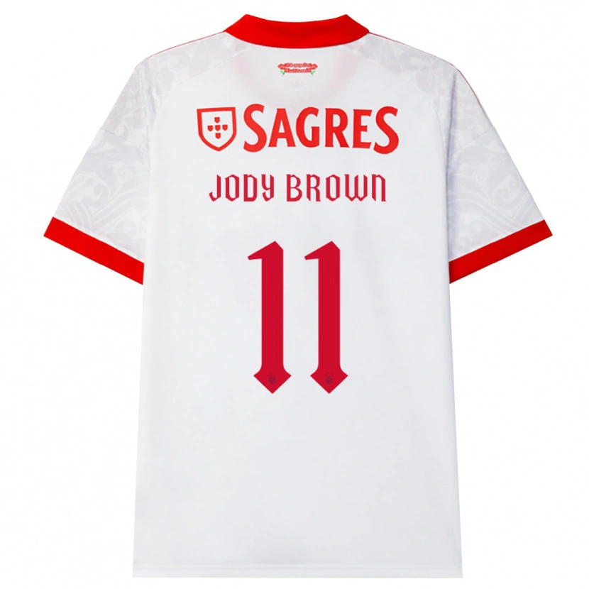 Danxen Hombre Camiseta Jody Brown #11 Blanco Rojo Amarillo 2ª Equipación 2026/27 La Camisa