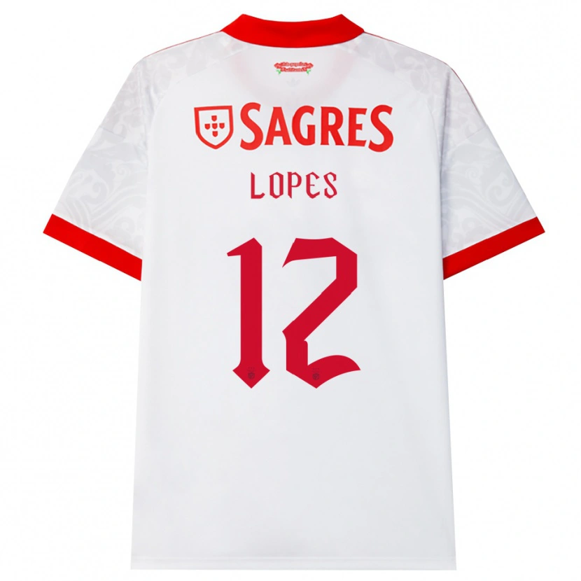 Danxen Hombre Camiseta Leonardo Lopes #12 Blanco Rojo Amarillo 2ª Equipación 2026/27 La Camisa